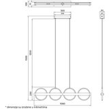  solea 3 visilica 36W 3000/4000/6000K crna/drvo | Eponuda.com
