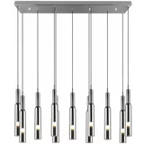 Trio Select LED viseča svetilka v srebrni barvi s steklenim senčnikom Lucent –