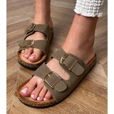 D/CEO Green cork-soled sandals with buckles Cloud | Shoptok.si