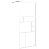 Pregrada za tuš 90 x 195 cm sa staklom ESG bijela | shoptok.hr