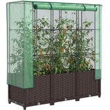  Povišena gredica s pokrovom za staklenik 120 x 40 x 138 cm | shoptok.hr