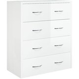  Komoda s 4 ladice 60 x 30,5 x 71 cm visoki sjaj bijela | shoptok.hr