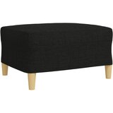  3-dijelni set sofa s tabureom i jastucima crni tkanina | shoptok.hr