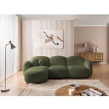 Ropez Zelena kotna sedežna garnitura iz tkanine bouclé (levi kot/z ležalnikom) Orbit – | Shoptok.si