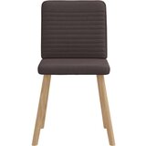  Jedilni stoli 4 kosi temno rjavo blago, (21822588) | Shoptok.si