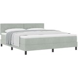 vidaXL Box Spring Krevet s Madracem Svjetlosiva Super King Baršun | shoptok.hr