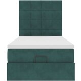 vidaXL Okvir kreveta s madracima tamnozeleni 90x200cm baršunasti | shoptok.hr
