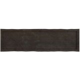 Stolna Mizna plošča temno siva 140x40x4 cm obdelana trdna hrastovina, (20979507) | Shoptok.si