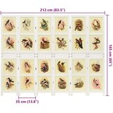  Romdivider Panel Bijelo 212 x 165 cm MDF | shoptok.hr