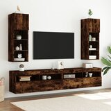 TV ormarić s LED svjetlima boja dimljenog hrasta 30,5x30x90 cm | Eponuda.com