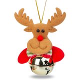 Family Christmas okrasek za božično drevo v obliki jelenčka z zvončkom 11 x 10cm | Shoptok.si