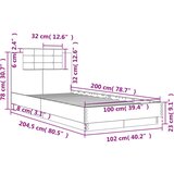  Okvir za krevet s uzglavljem bijeli 100 x 200 cm drveni | shoptok.hr
