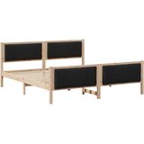  Konstrukcija postelje z vzglavjem Črna 200 x 200 cm blago, (5000084214) | Shoptok.si