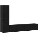TV Kabinet za Zid Zidne 2 pcs Crni hrast Konstruirano drvo | shoptok.hr