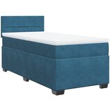 Maison Chic Box spring postelja - Vzmetna postelja z vzmetnico temno modra 80x200 cm žamet SL23130, (21891766) Cene