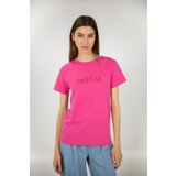 Legendww ženska roze pamučna majica sa natpisom dare to dream 7402-9368-13 | ePonuda.com