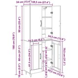  Kuhinjski ormarić Zidne 2 pcs Crni hrast Konstruirano drvo | shoptok.hr