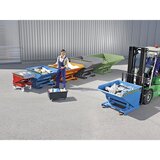 eurokraft pro Prekucni zaboj s kotalnim mehanizmom, prostornina 0,6 m³, DxŠxV 1260 x 1070 x 835 mm, rdeč | Shoptok.si