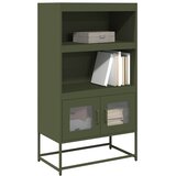 vidaXL Highboard Olive Green 68x39x123 cm Jeklo Cene