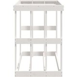 Vanjski držač za cjepanice bijeli 108x52x74 masivna borovina | shoptok.hr
