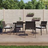  Vrtne stolice s jastucima 4 kom smeđe 56,5x57x83 cm poliratan | shoptok.hr