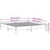  Okvir kreveta bez madraca voštano smeđi 200x200 cm od borovine | shoptok.hr