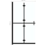 vidaXL sklopiva pregrada za tuširanje prozirna ESG staklo 120 x 190 cm | shoptok.hr
