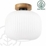  Plafonsko svetlo HARMA WOOD 1xE27/15W/230V hrast/bela prečnik 25 cm | Eponuda.com