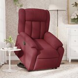 Maison Chic Naslanjač - Relax naslanjač s funkcijo vstajanja vinsko rdeče blago, (22040184) | Shoptok.si