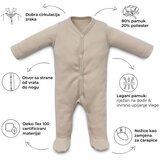 KENGURU GOLD Odijelce dugih rukava s drukerima na sredini, Hazelnut, vel. 56 | Shoptok.si