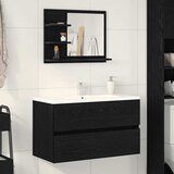 vidaXL Kupaonsko ogledalo crni hrast 60x10,5x45 cm konstruirano drvo Cijene