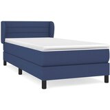  Krevet s oprugama i madracem plavi 90 x 190 cm od tkanine | shoptok.hr