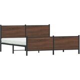 Metalni okvir kreveta bez madraca smeđa boja hrasta 183x213 cm | shoptok.hr