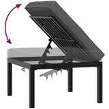  Vrtni stolac s jastukom crni aluminijski | Eponuda.com