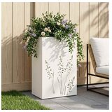 vidaXL Vrtna saksija Bijela 50 x 30 x 75 cm Čelična vrata - Bijela 50 x 30 x 75 cm 1 | shoptok.hr