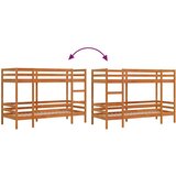 Krevet na kat voštano smeđi 90x190 cm od masivne borovine | shoptok.hr