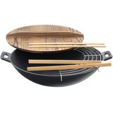 Eva Vok z lesenim pokrovom in dodatki 36cm, set 6 kos, ghisa | Shoptok.si