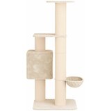  Mačje drvo s sisalnim postoljima za grebanje Krem 137 cm | shoptok.hr
