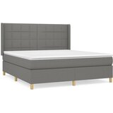 Maison Chic Box spring postelja - Vzmetna postelja z vzmetnico temno siva 180x200 cm blago SL1773, (21909320) | Shoptok.si