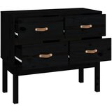  Konzolni ormarić crni 90 x 40 x 78 cm od masivne borovine | shoptok.hr