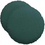  Jastučići za sjedenje 2 pcs Tamnozelena Ø50 x 19 cm tkanina | shoptok.hr