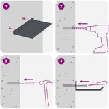  Lebdeća polica Zidne 2 pcs Antracit 30 x 18 x 2,5 cm Čelik | shoptok.hr