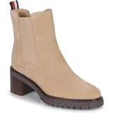 Tommy Hilfiger Outdoor Chelsea Mid Heel Boot Bež