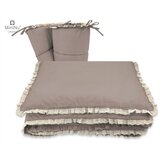 MimiNu Premium Royal posteljina za dječji krevetić 5-dijelni set - Mokka s čipkom | shoptok.hr