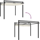  Vrtna sjenica s pomičnim krovom 3 x 3 m krem aluminijska | shoptok.hr