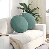  Jastučići za sjedenje 2 pcs Morska zelena Ø50 x 19 cm Baršun | shoptok.hr
