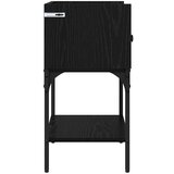  Nočna omarica Črni hrast 40 x 29 x 60 cm Konstruiran les, (5000091671) | Shoptok.si