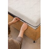 Bonami Selection Plavi tapecirani bračni krevet s madracem/letvičastim okvirom 180x200 cm Noira Slim - | shoptok.hr