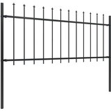  Vrtna ograda s vrhom koplja Čelik 359x80 cm Crna | Eponuda.com