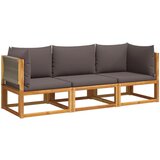 Maison Chic Seti vrtnega pohištva - Vrtna garnitura - Vrtni pohištvo set 3-delna z blazinami trden akacijev les, (21817102) | Shoptok.si